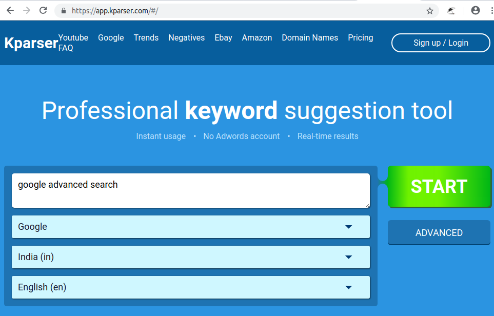 Keyword suggestion tool